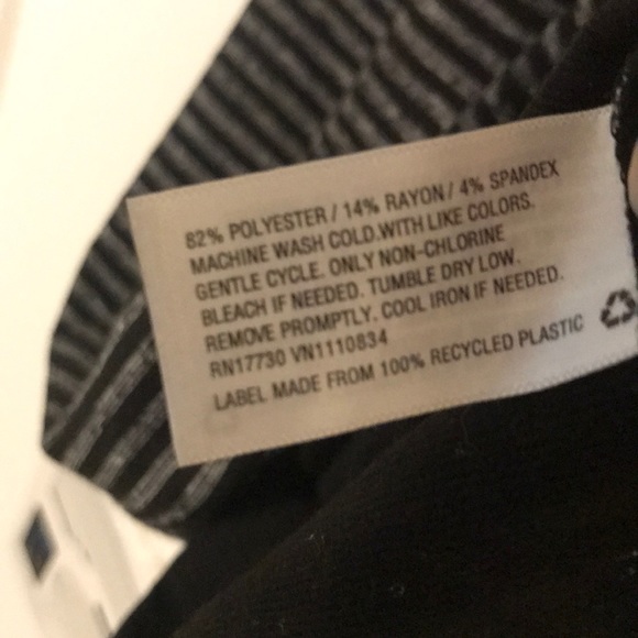 Fit and flare black striped dress with pockets - Picture 3 of 4